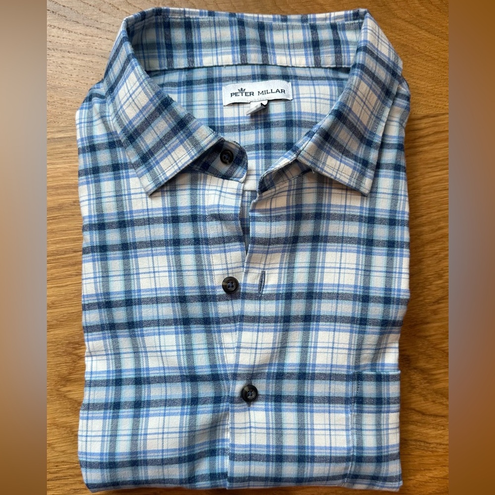 💙 Peter Millar Flannel Button Down Shirt 💙